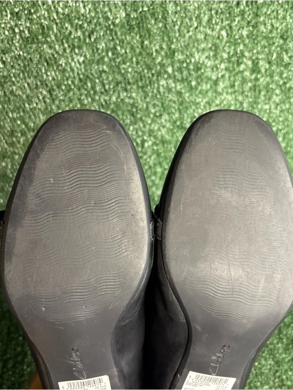 Clarks Marilyn Nora  Black Leather‎ Casual Pumps Size 10 M Heels Shoes